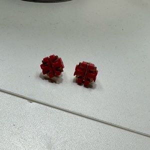 Tory Burch pink stud earrings
